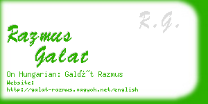 razmus galat business card